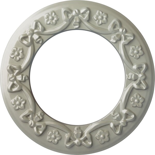 Ekena Millwork Ribbon with Bow Medallion (Canopies up to 7 1/2"), 12 1/4"OD x 7 1/2"ID x 7/8"P, Flash Copper CM12RIFCS - main